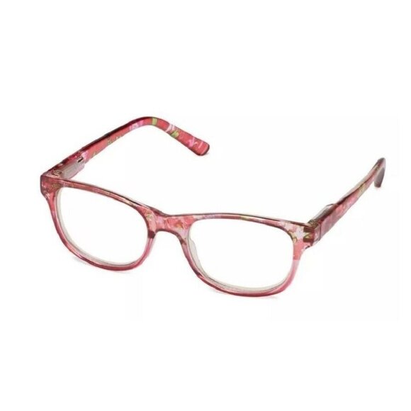 Pink Floral Kid's Screen Vision Blue Light Filtering Glasses to Reduce Glare - Picture 3 of 4